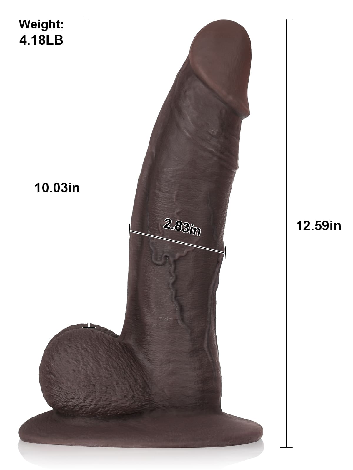 Farid 2.0 12" x 2.2" Craiceann Ollmhór Dildo Bog Le Craiceann Miotail