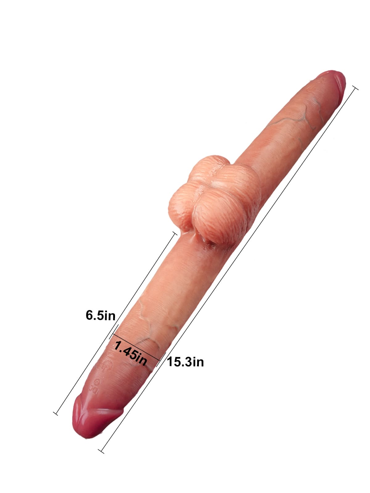 Consolador anal Jake de silicona líquida extra grueso y grande, realista y de gran circunferencia, de 10.8" x 3"