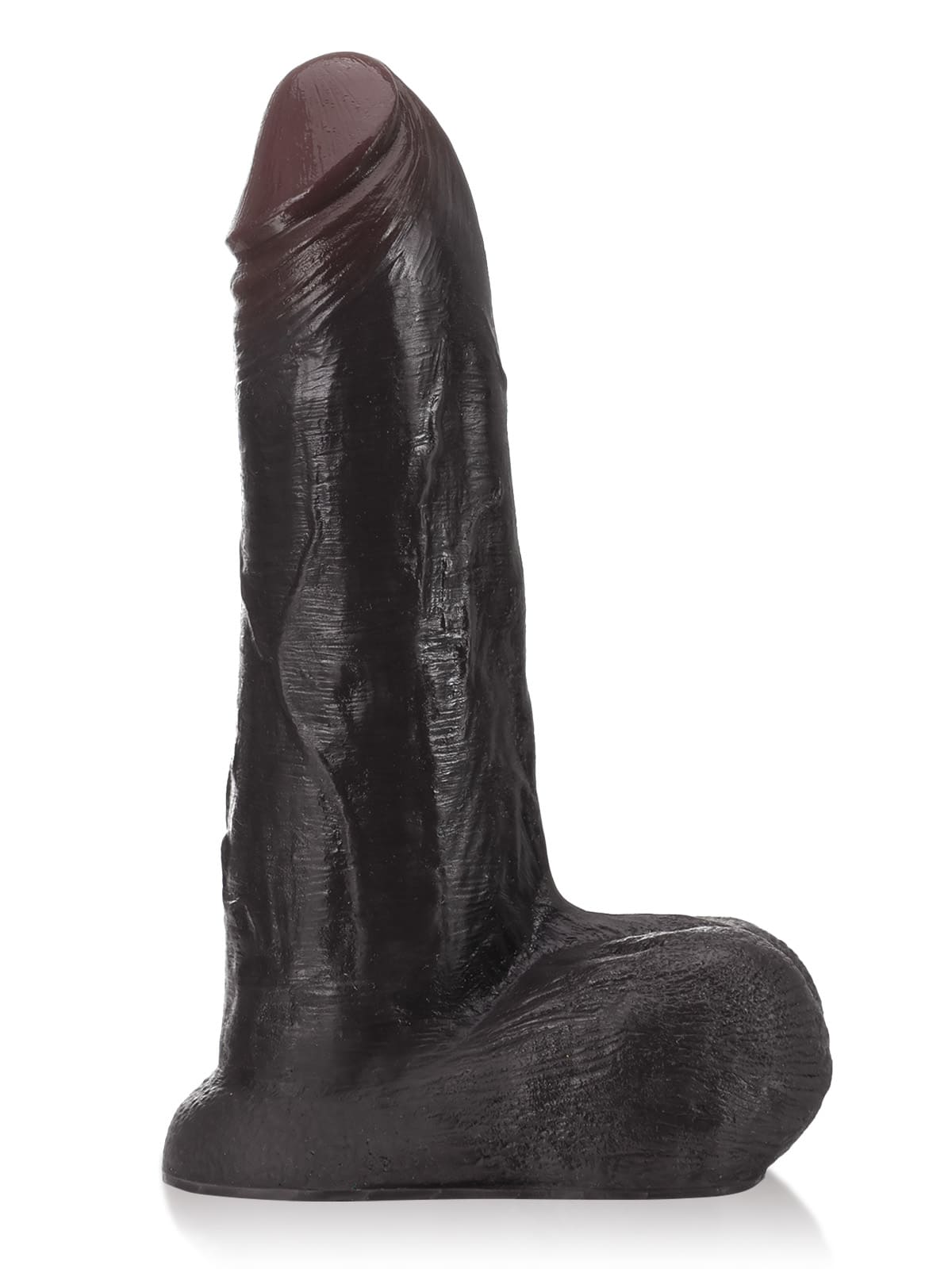 9" x 2" Black Sliding Skin Vac-U-Lock Dildo With Moving Balls & Suction Cup