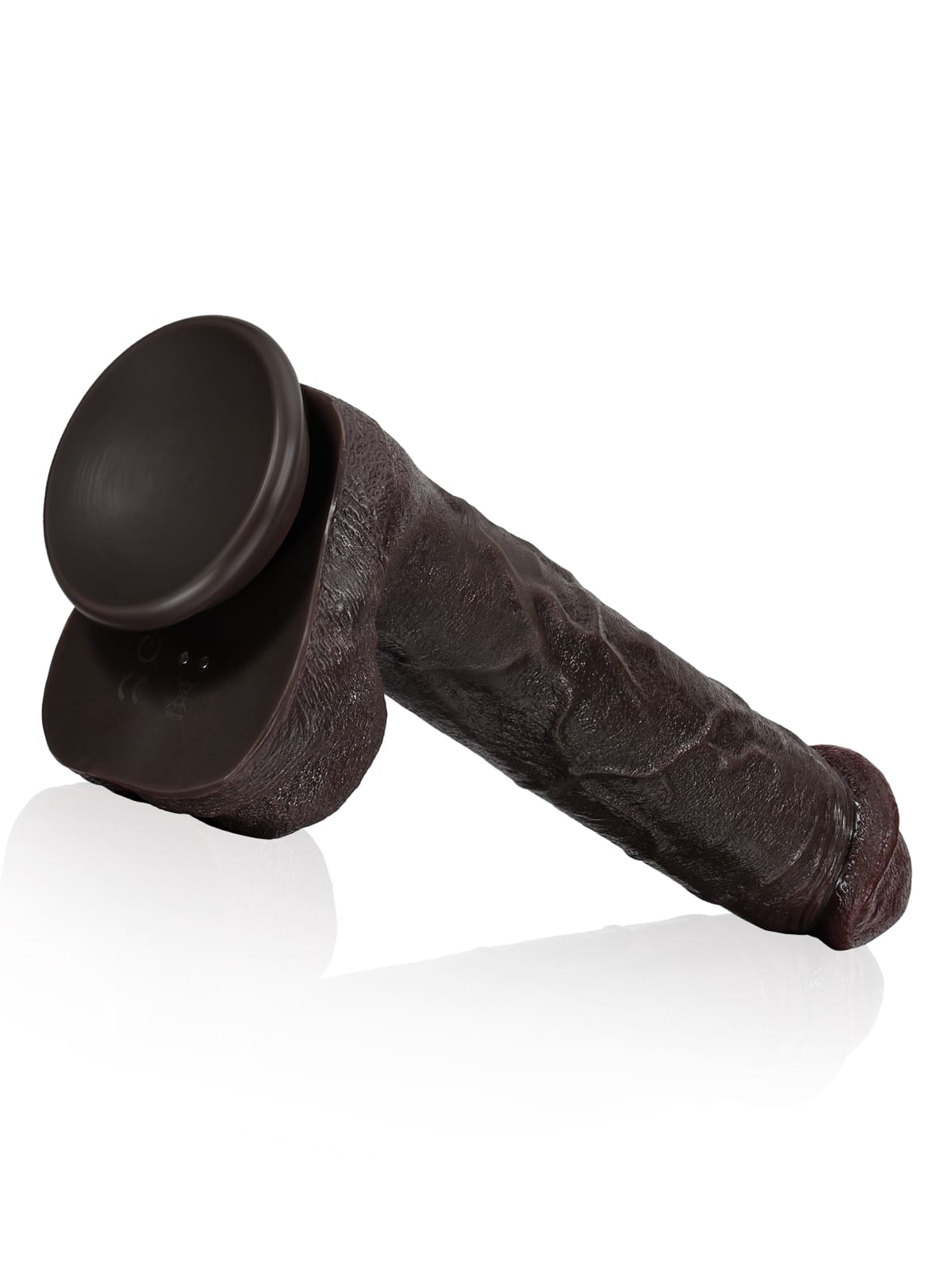 Adrian 11" x 1.9" Black Big Vibrating Thrusting Dildo 7 Modes Thrusting & 3 Modes Vibrating