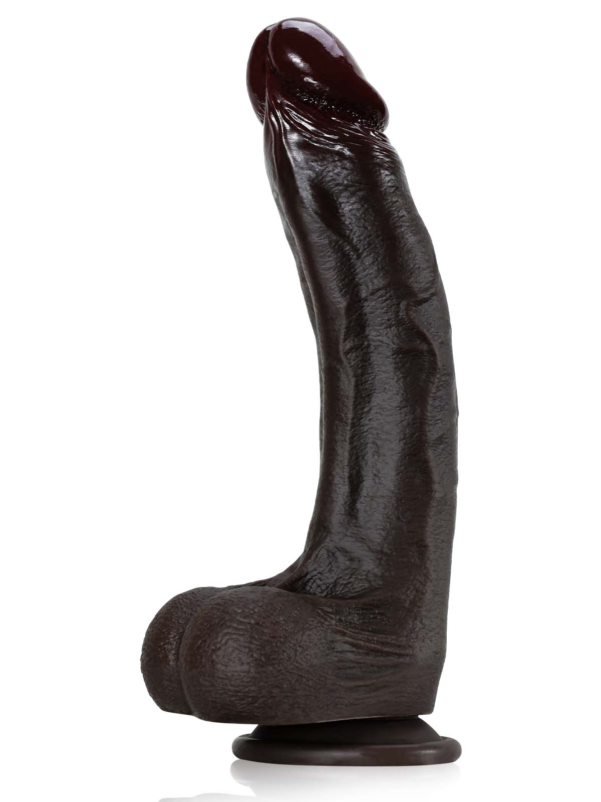 Ailish 10" x 1.8" Played With My Black Thick Curved Dildo