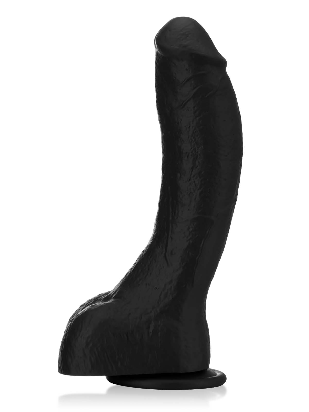 Dochtúir 10" x 1.6" Dildo Dual-Dlúis Ollmhór Dubh
