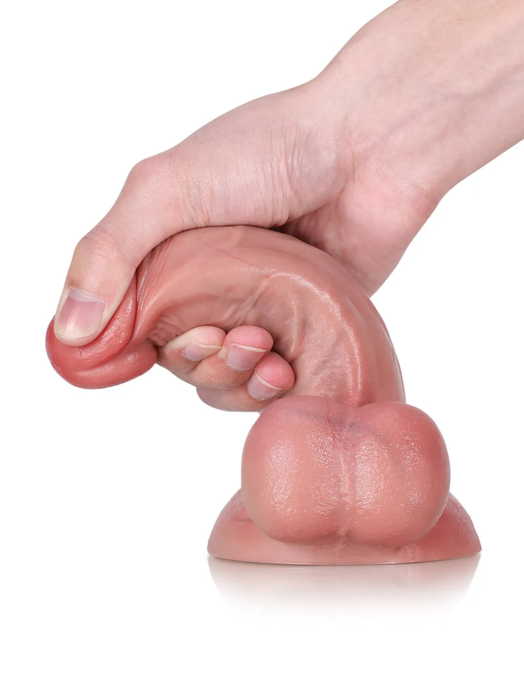 6.7" x 1.5" - Thin Small Dildo Flesh Skin With Big Ball