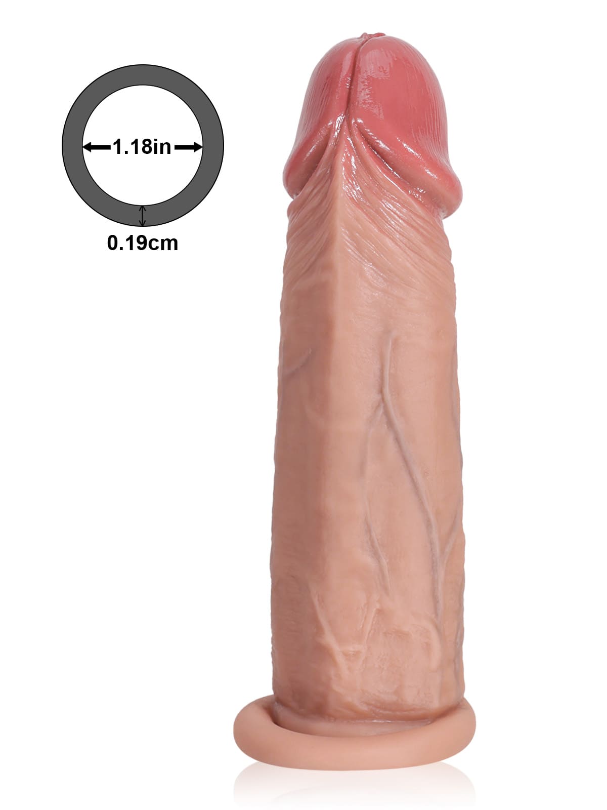 6" x 1.5" Brown Realistic Open Ended Penis Sleeves