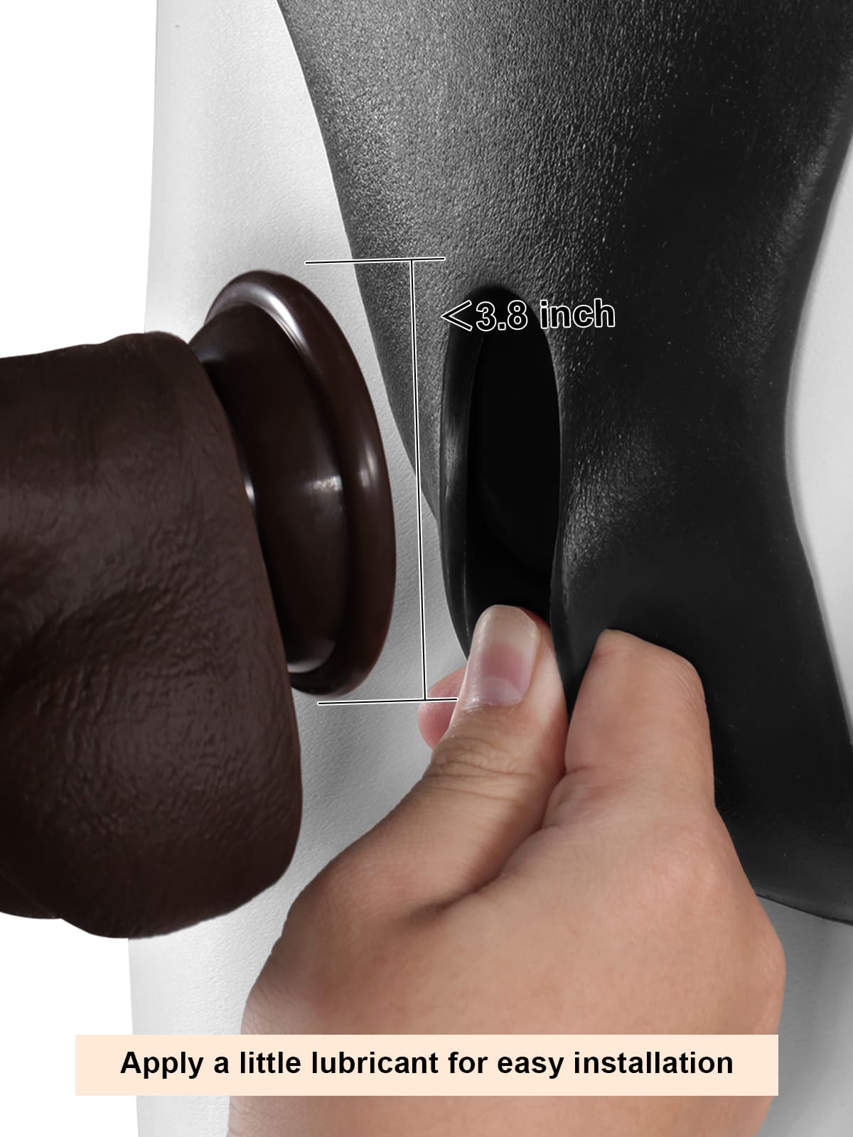 Black Silicone Strap-On with vibrating anal dildo For Suction Cup Dildo (Replaceable dildo not included)