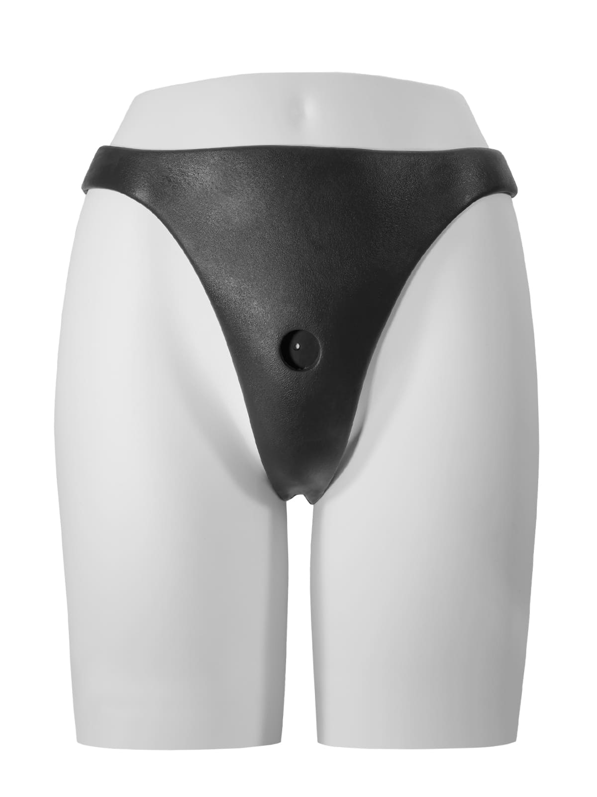 Black Silicone Strap-On with vibrating anal dildo For Suction Cup Dildo (Replaceable dildo not included)