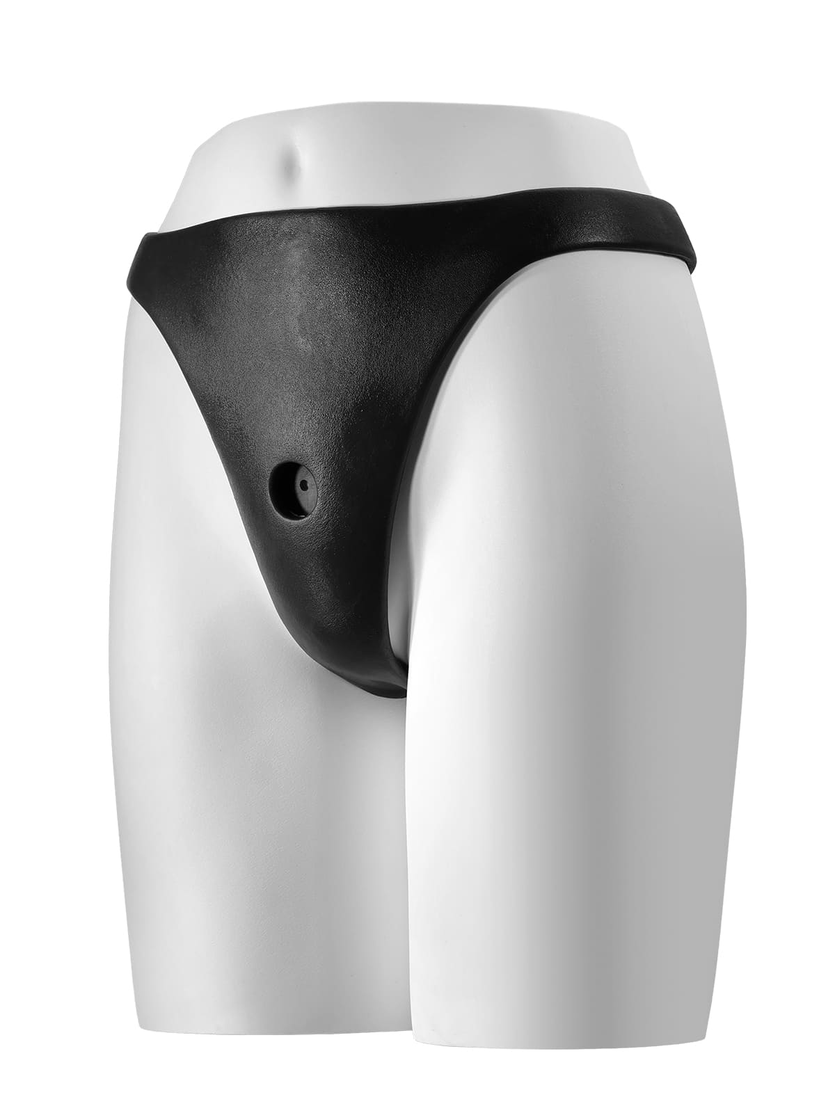 Black Silicone Strap-On with vibrating anal dildo For Suction Cup Dildo (Replaceable dildo not included)