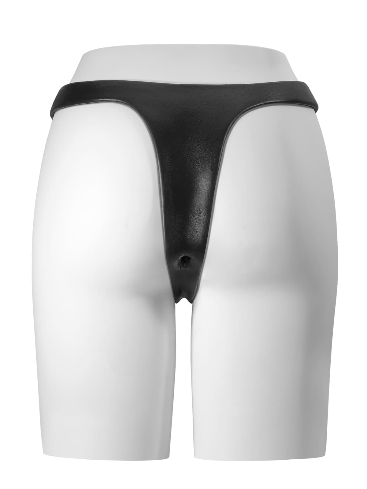 Black Silicone Strap-On with vibrating anal dildo For Suction Cup Dildo (Replaceable dildo not included)