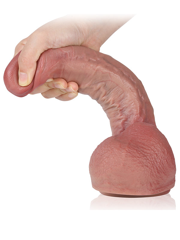 9.5" x 2" - Hyper Realistic Dildo With Metal Keel Bendable