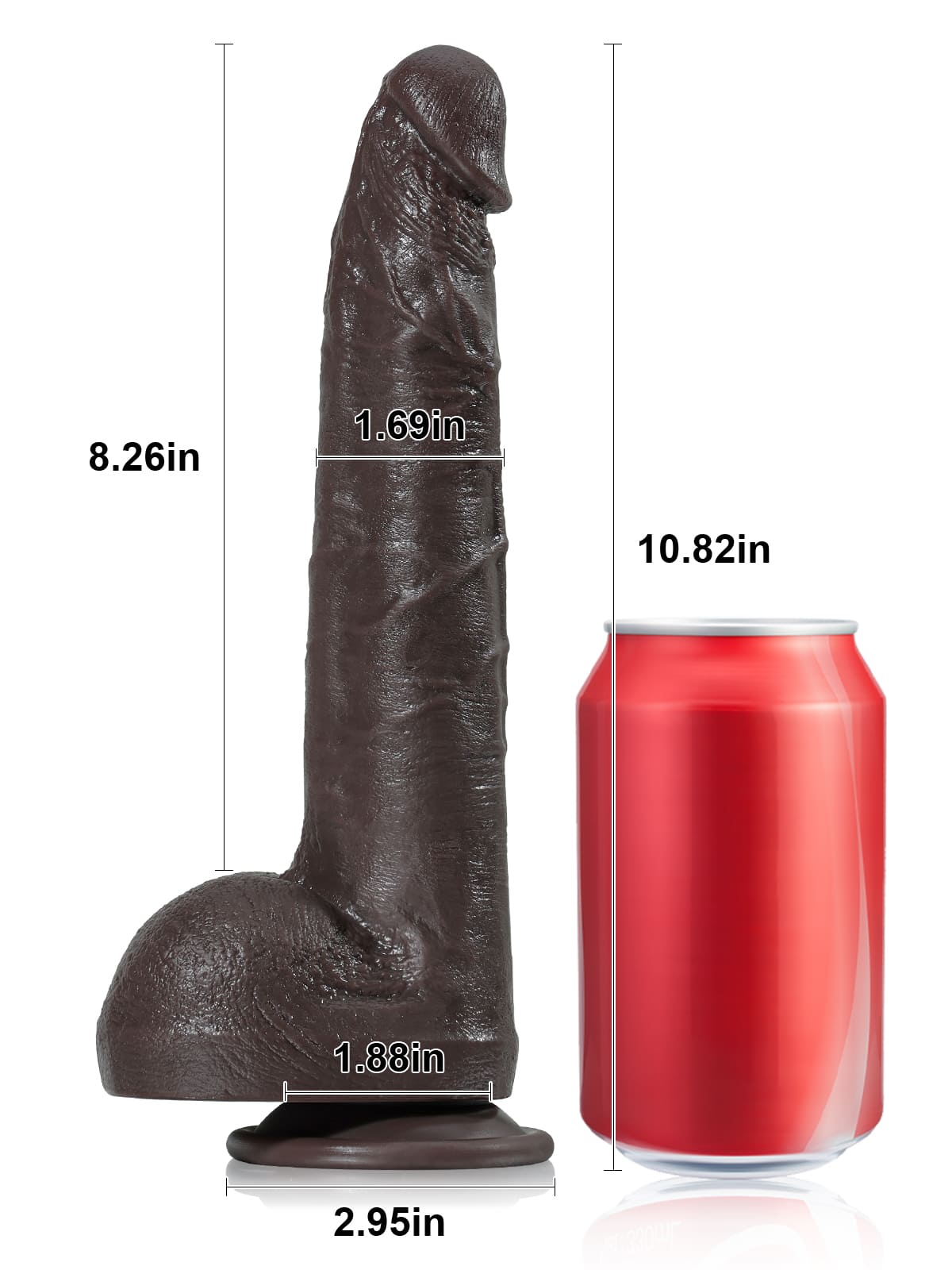 Consolador enorme negro de doble densidad Doctor de 25 x 4 cm