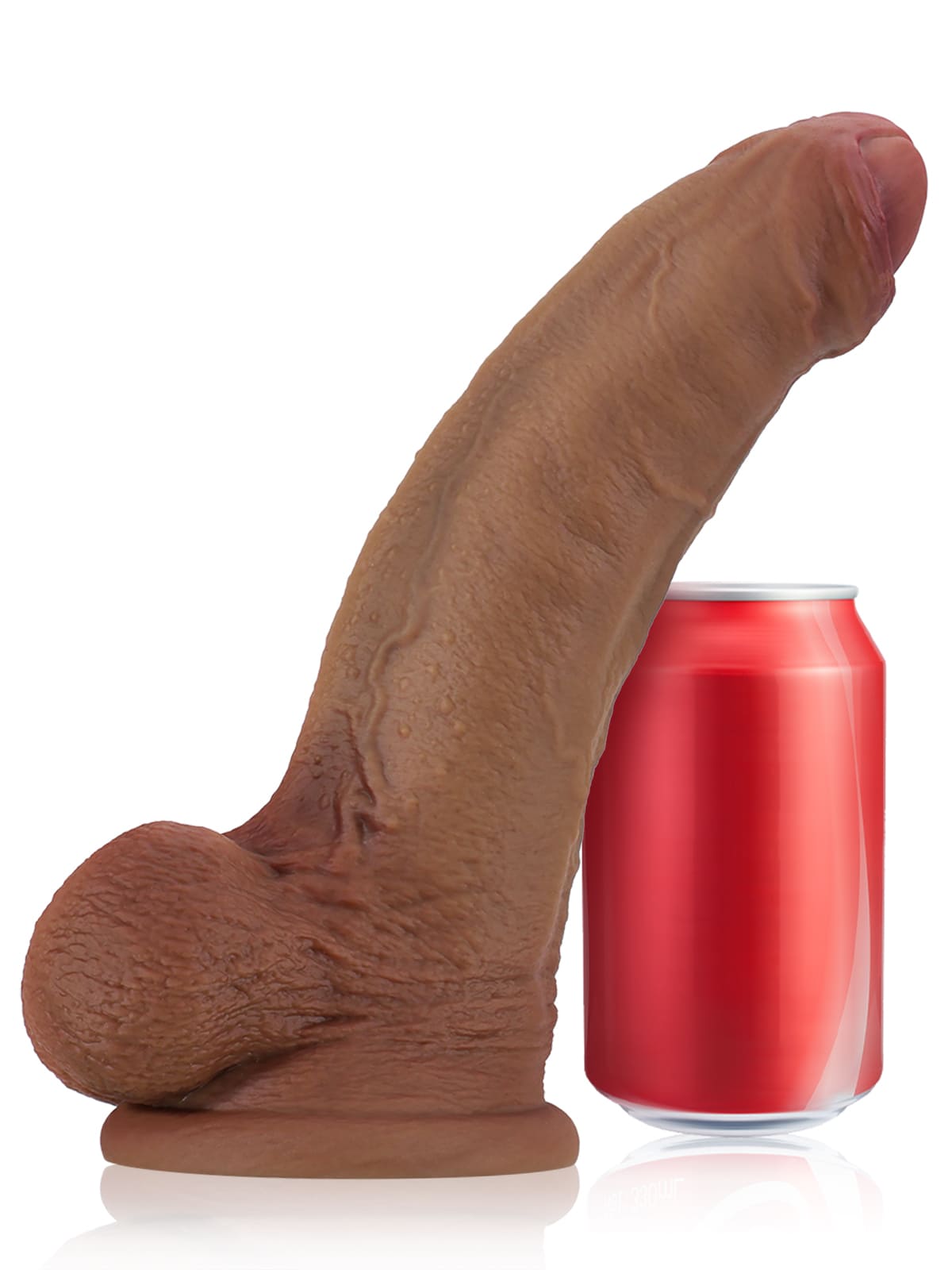 Dochtúir 10" x 1.6" Dildo Dual-Dlúis Ollmhór Dubh