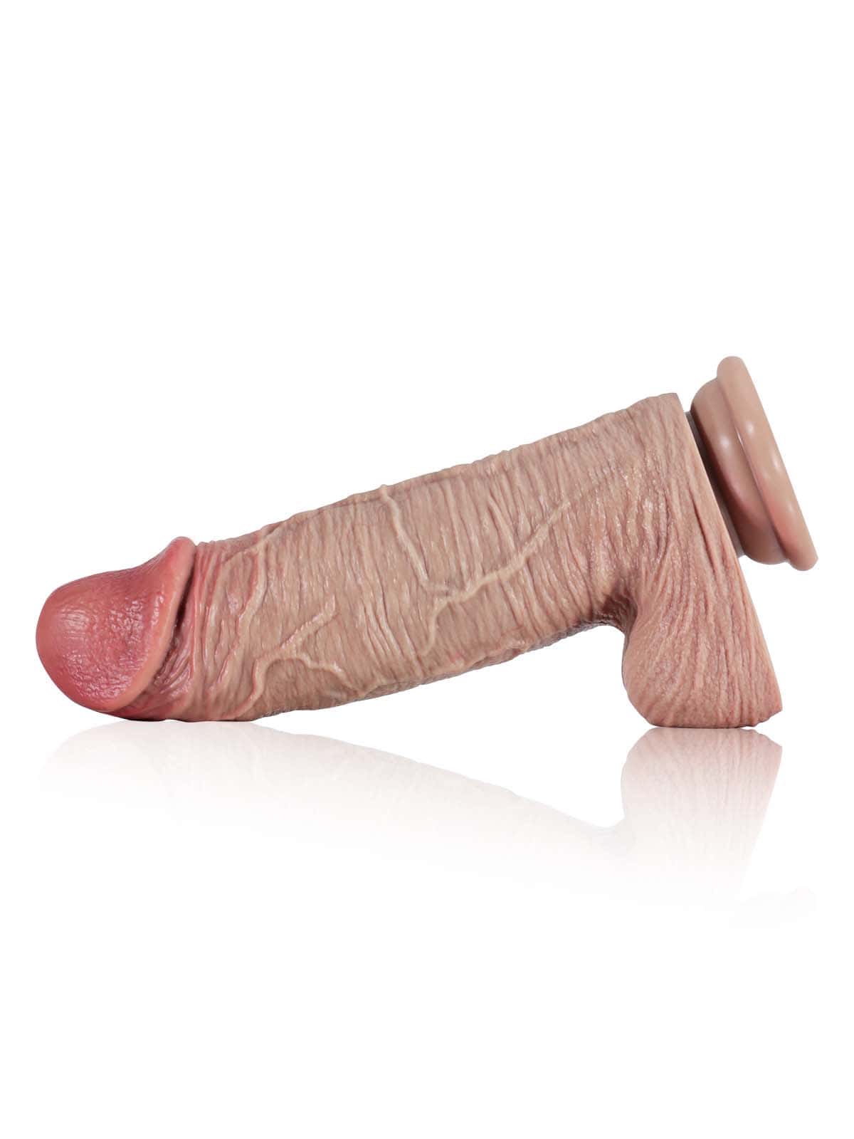 Finn 9.8" X 2.4" Very Soft Sliding Skin Huge Thick Dildo For Anal