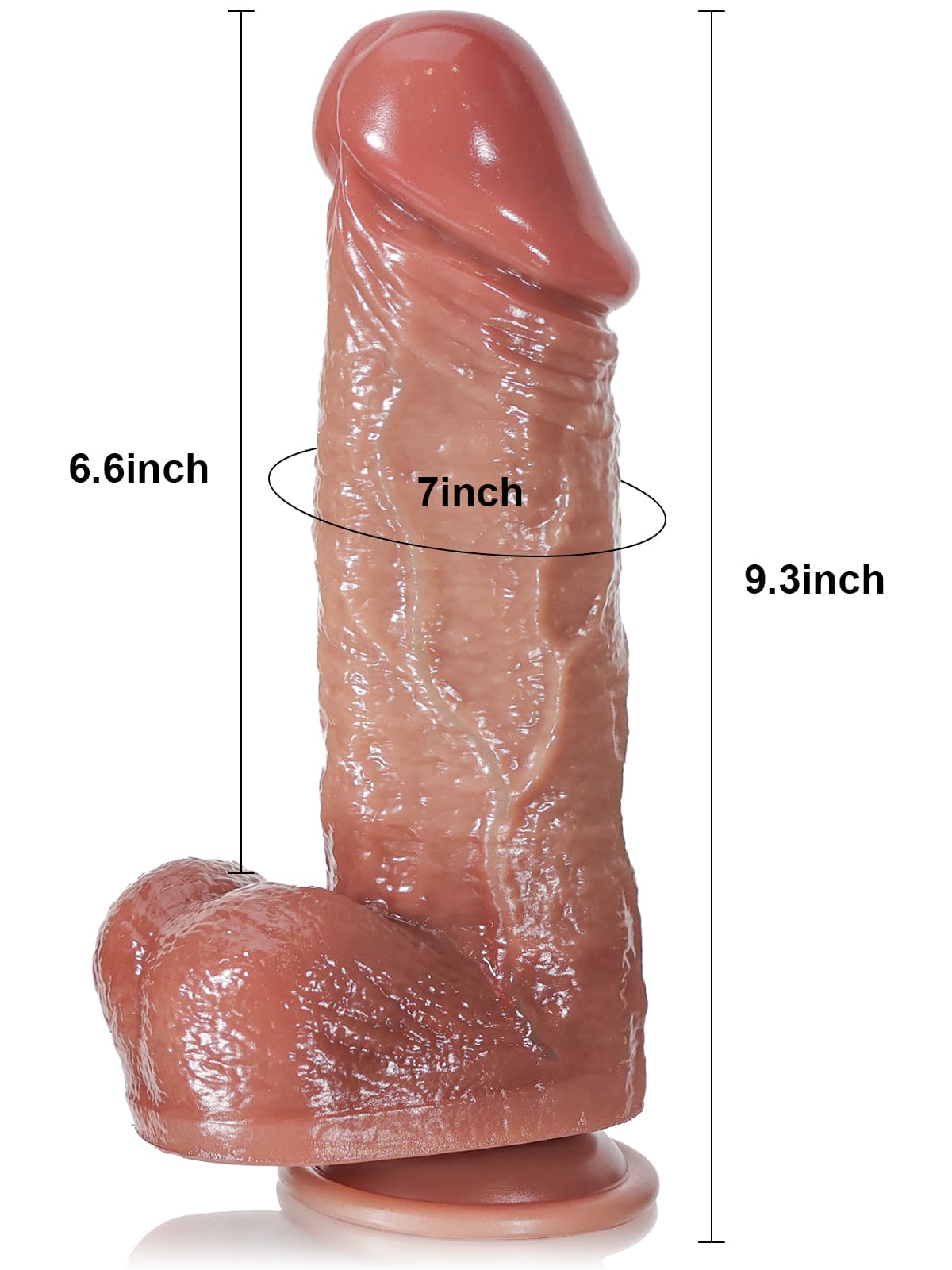 9.3" x 2.2" Huge Thick 3 Modes Thrusting & Vibrating Dildo