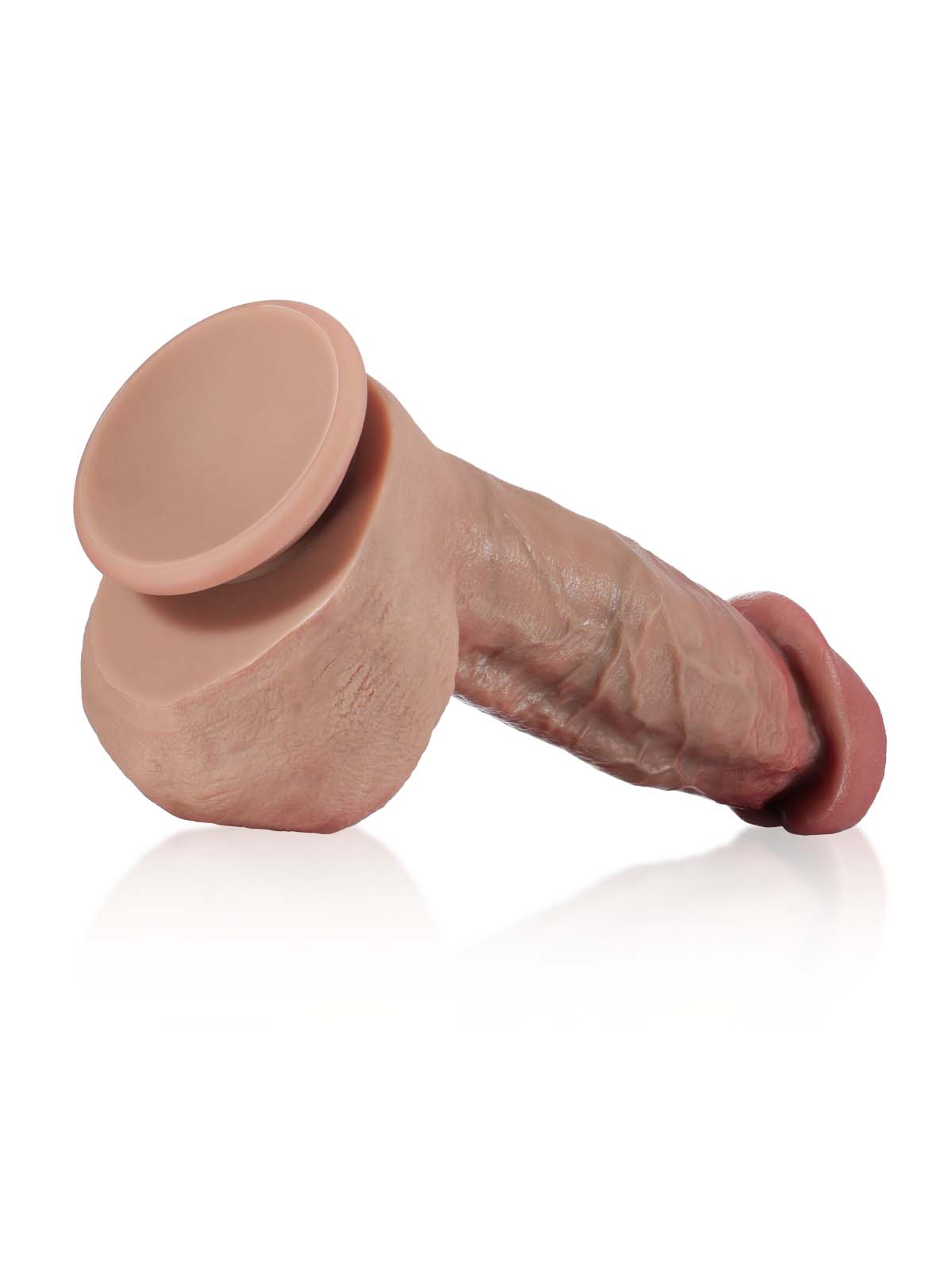 Jack 9" x 2" Flesh Thick Realistic Big Mushroom Head Glans Dildo