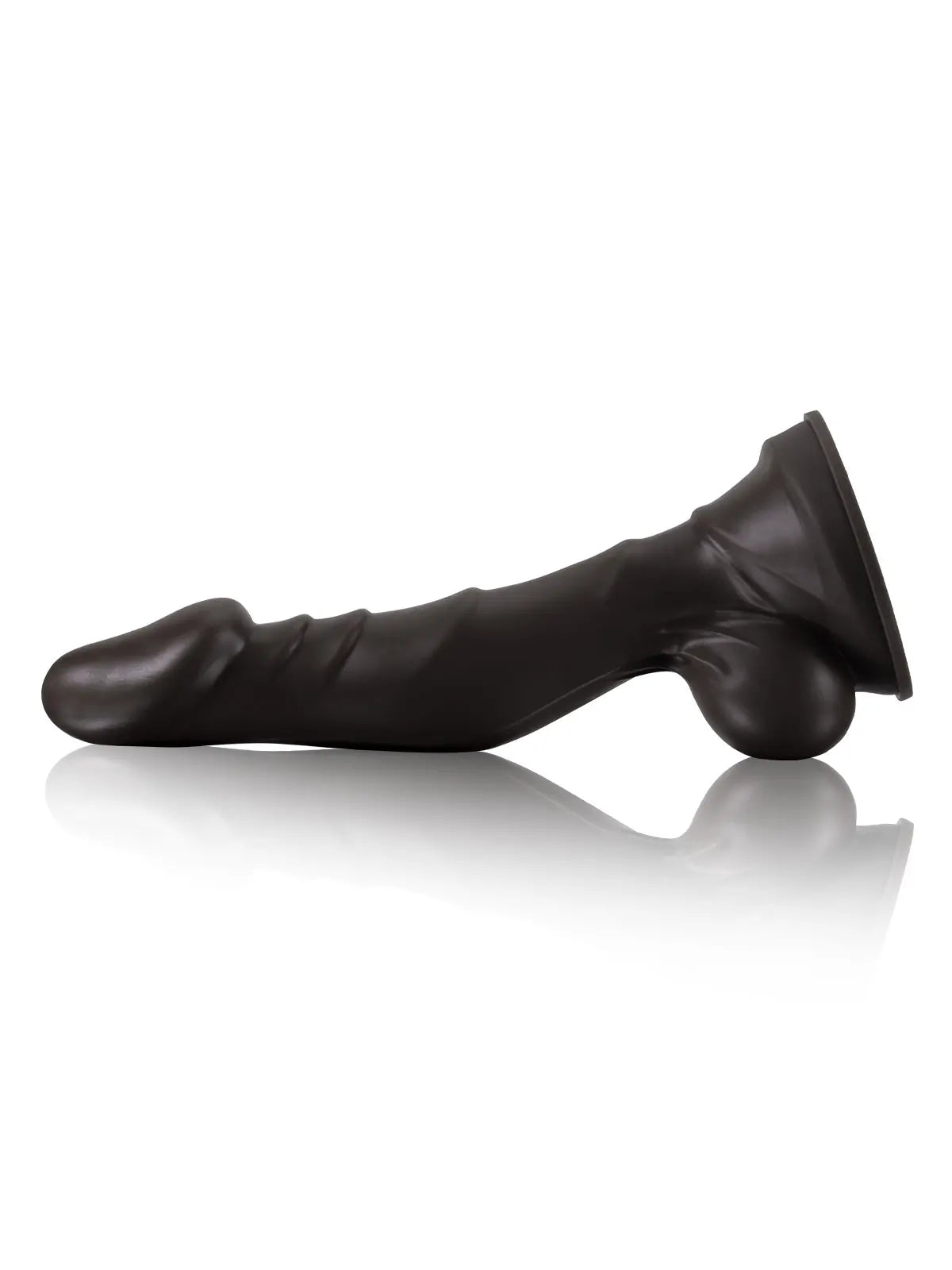 Jamal 12" x 2.4" Large Black Crankshaft G-Spot Dildo with Suction Cup