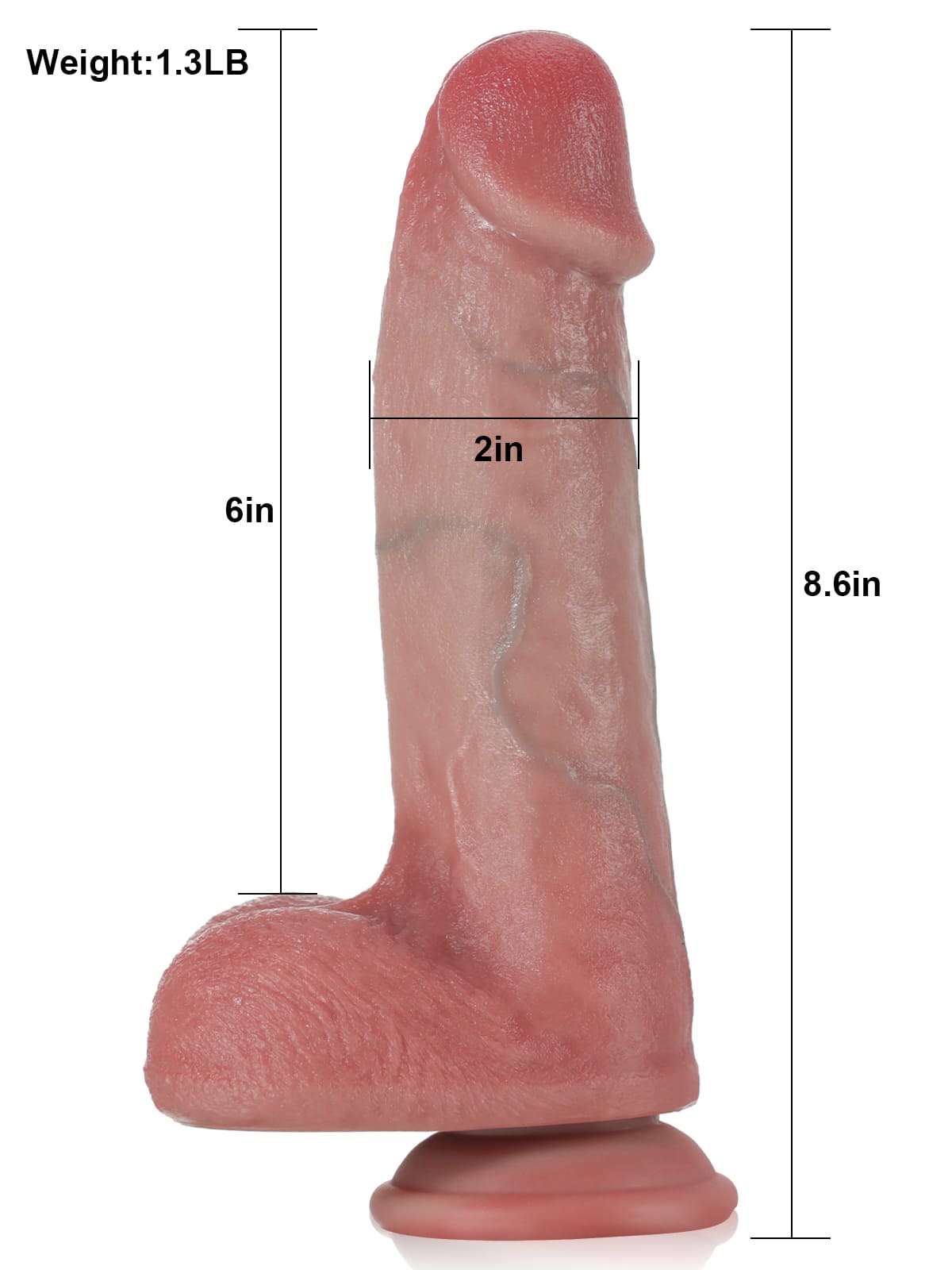 Karl 8.6" x 2"  7 Modes Thrusting & 3 Modes Thick Realisitc Dildo