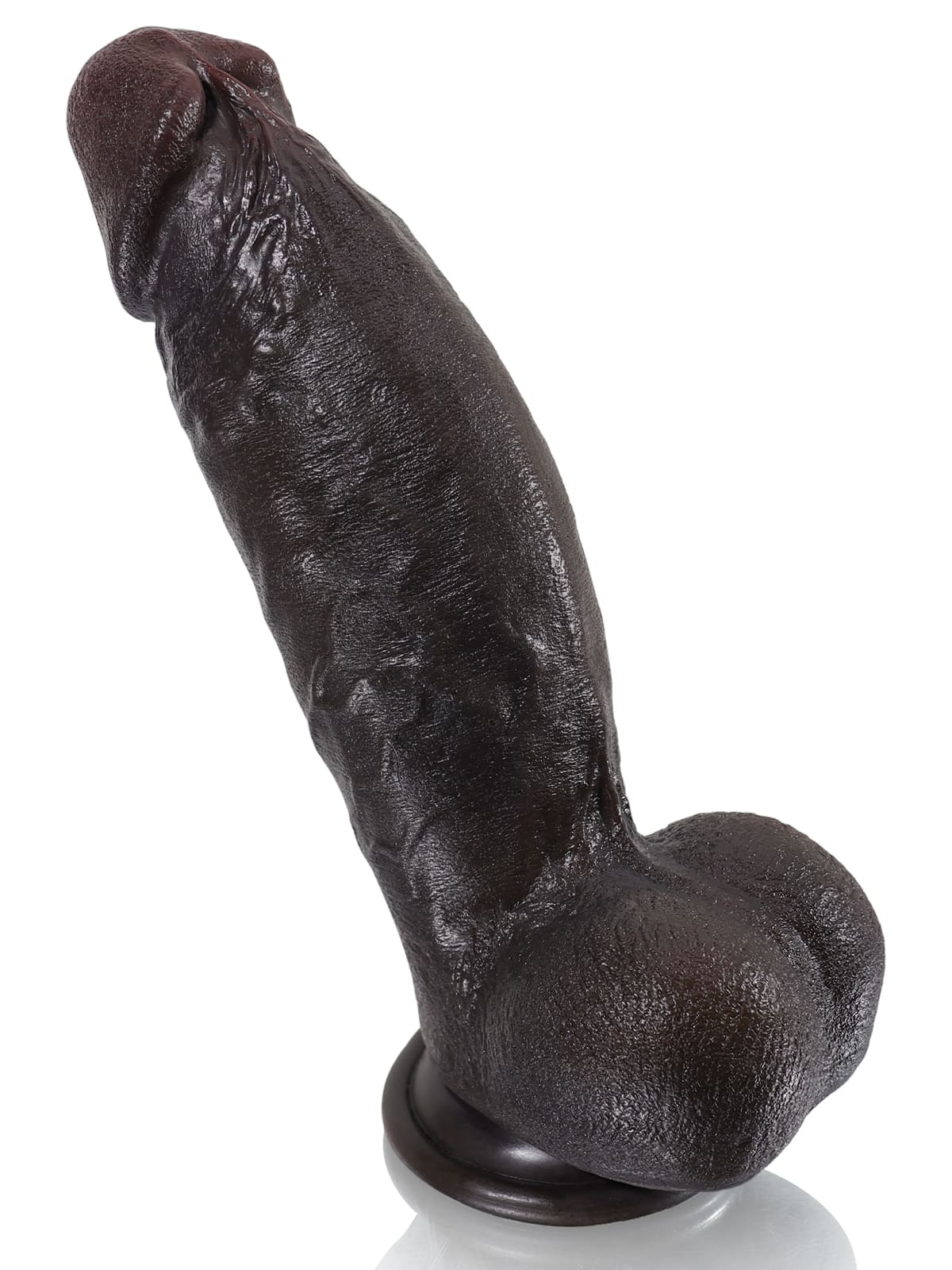 Kimi 8.6" x 2.2" Realistic Soft Black Like Thick Short Fat Dildo