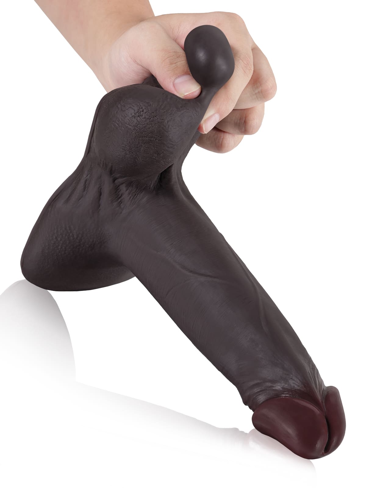 Patriot 9.4" x 2" Sliding Skin Vac-U-Lock Dildo With Moving Balls & Suction Cup