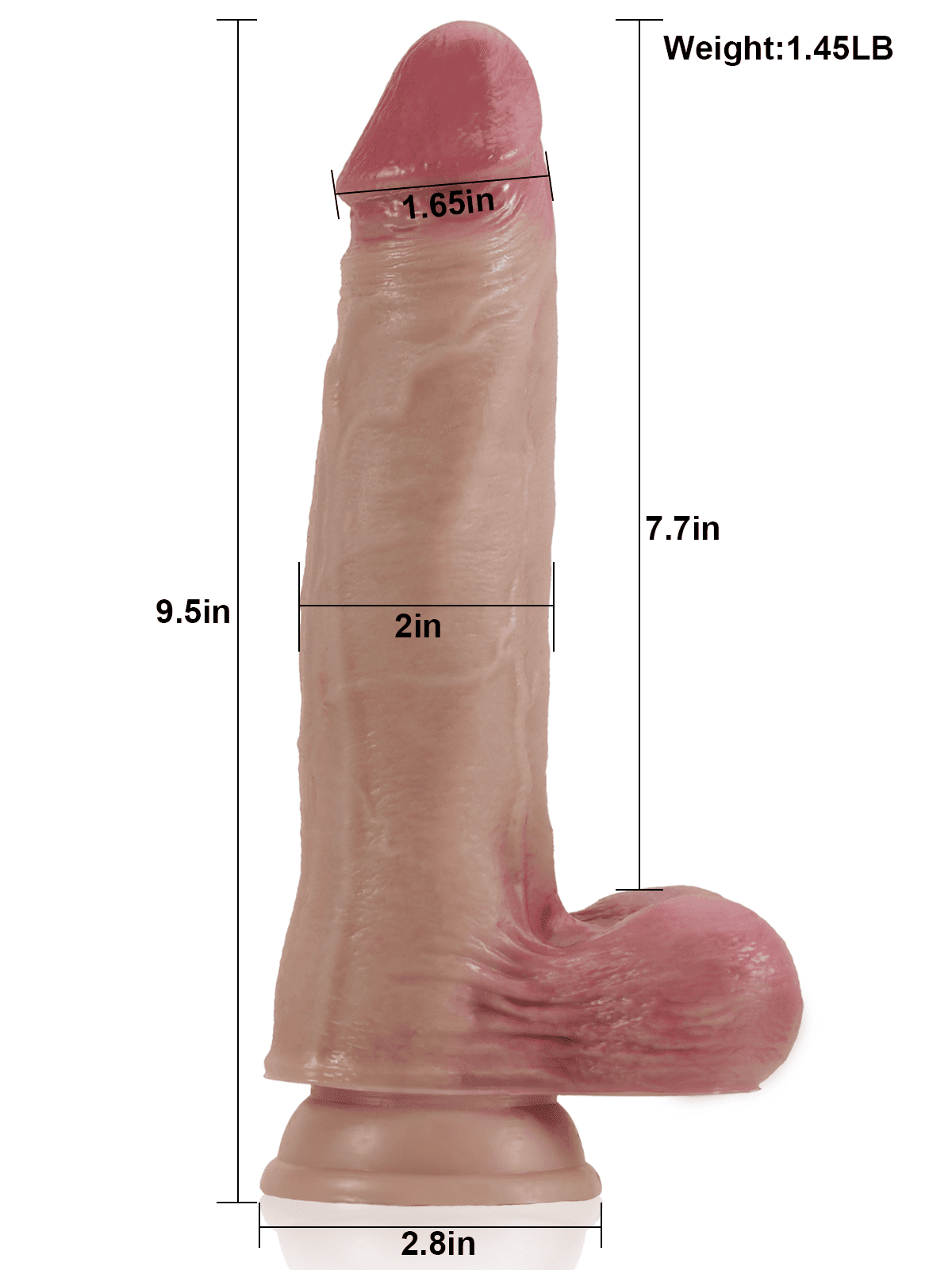 Logan 9.2" X 2" Real Skin Soft Smooth Touch Best Flesh Dildo