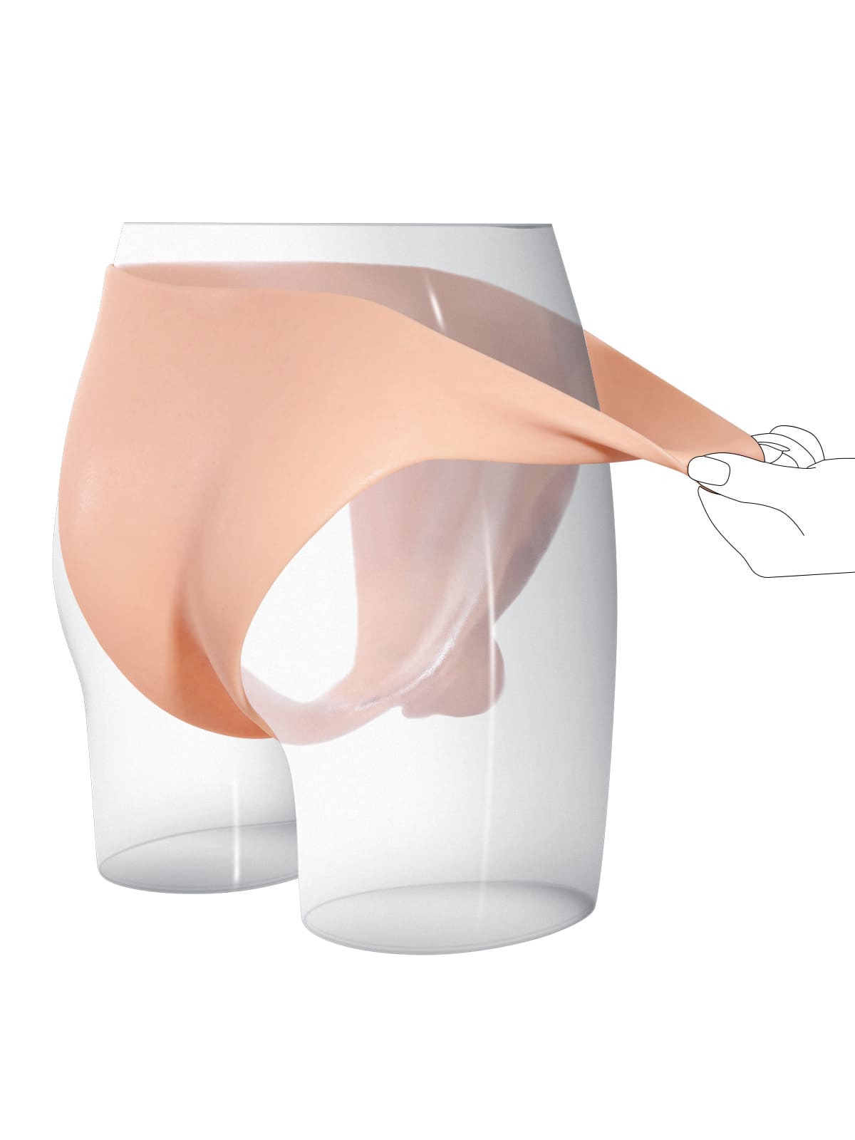 6.8" x 1.7" Realistic Life Like Soft Cyber Skin Strap On Dildo