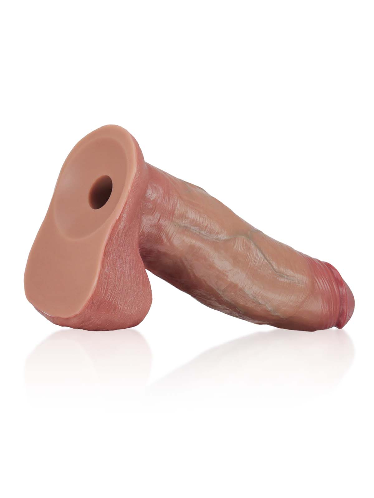Phantom 9" x 2" Thick Sliding Skin Vac-U-Lock Dildo With Moving Balls & Suction Cup