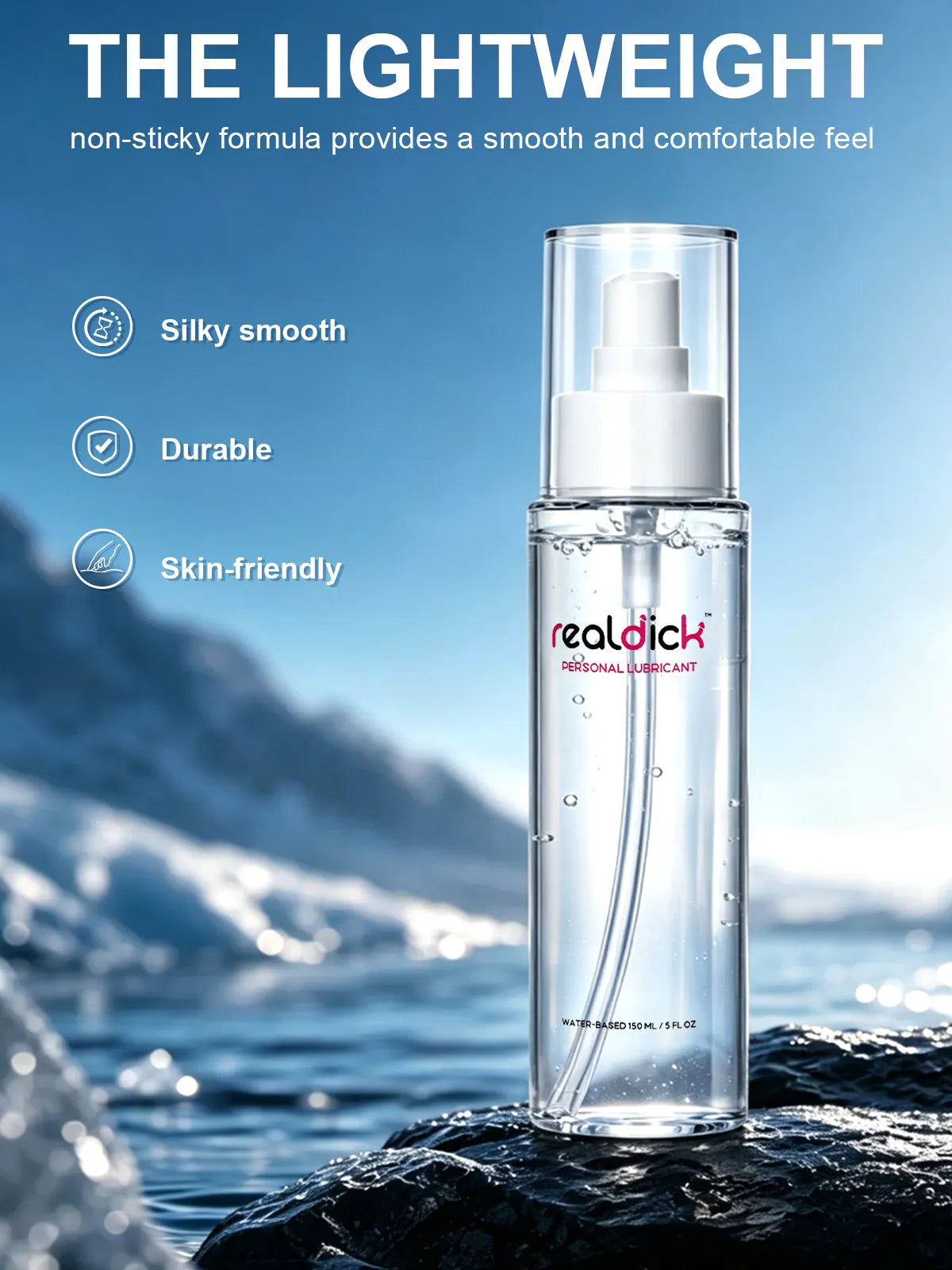 PureGlide | Perfect Glide Water-Based Lubricant for Realdick Dildo