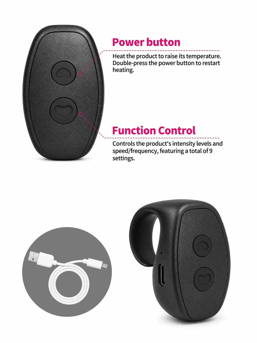 Dante | 9.8" x 2" Remote Thrusting Vibrating Heating Realistic Dildo, Waterproof