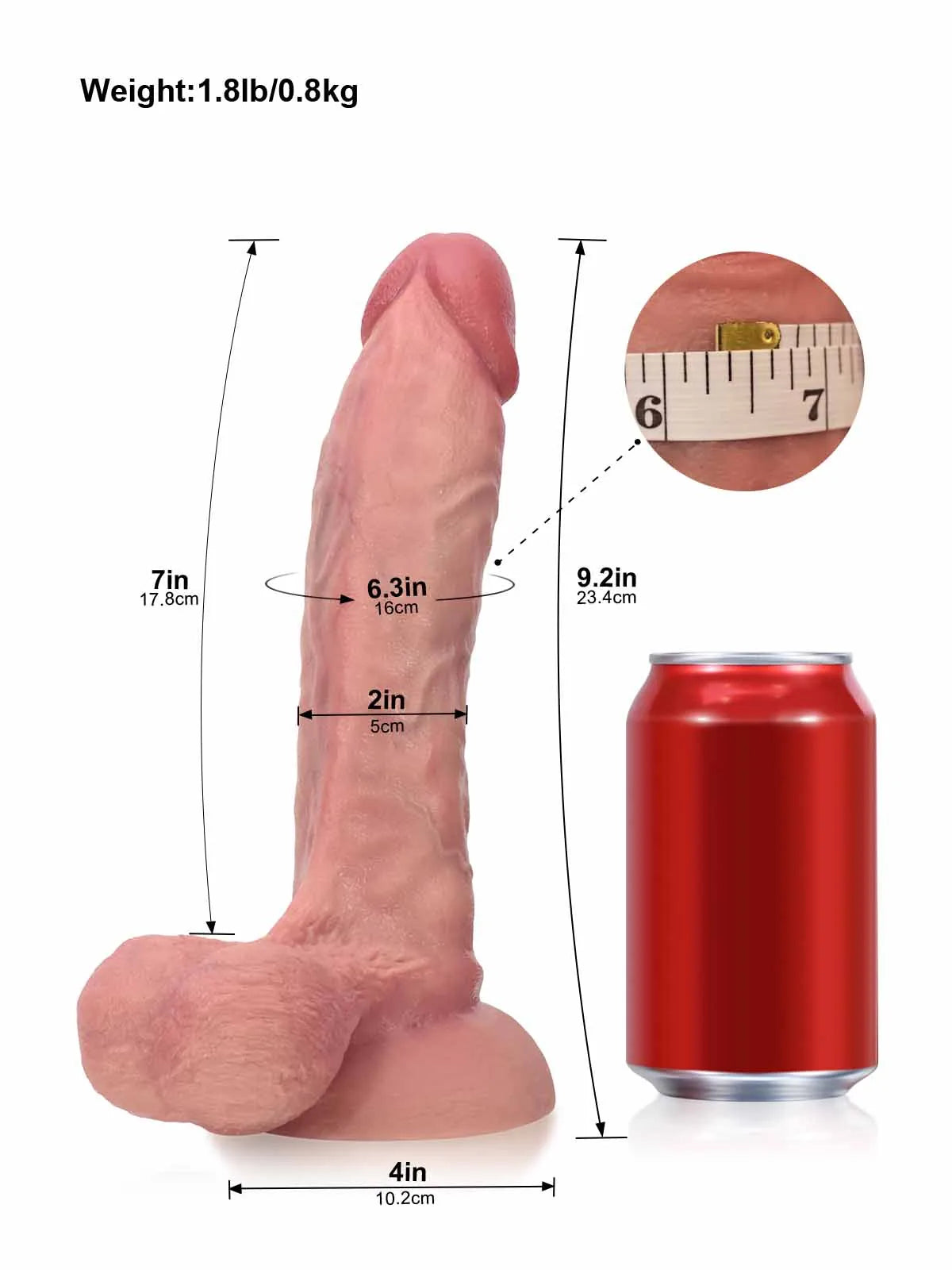 Jesse | 10" x 2" - Realistic Soft Dildo With Swinging Balls