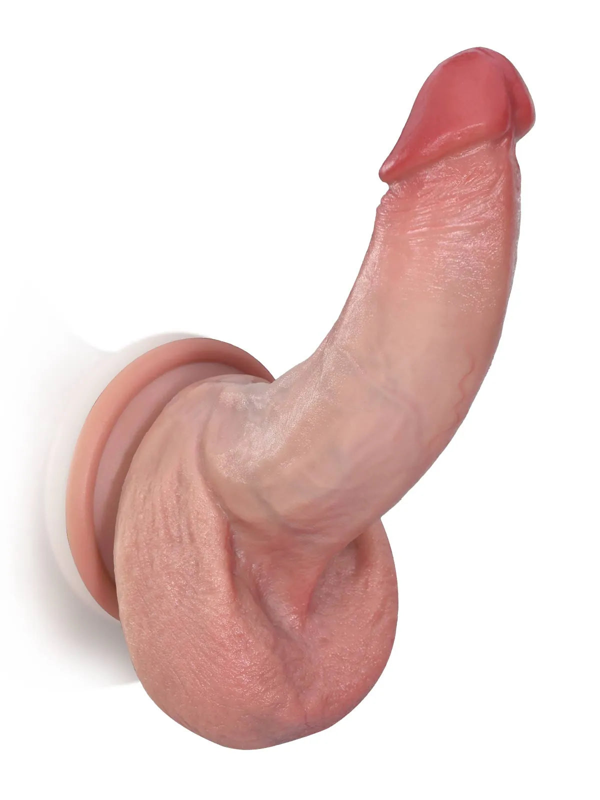 Ellio | 7.7" x 1.6" Curved Beginner Realistic Dildo with Soft Balls