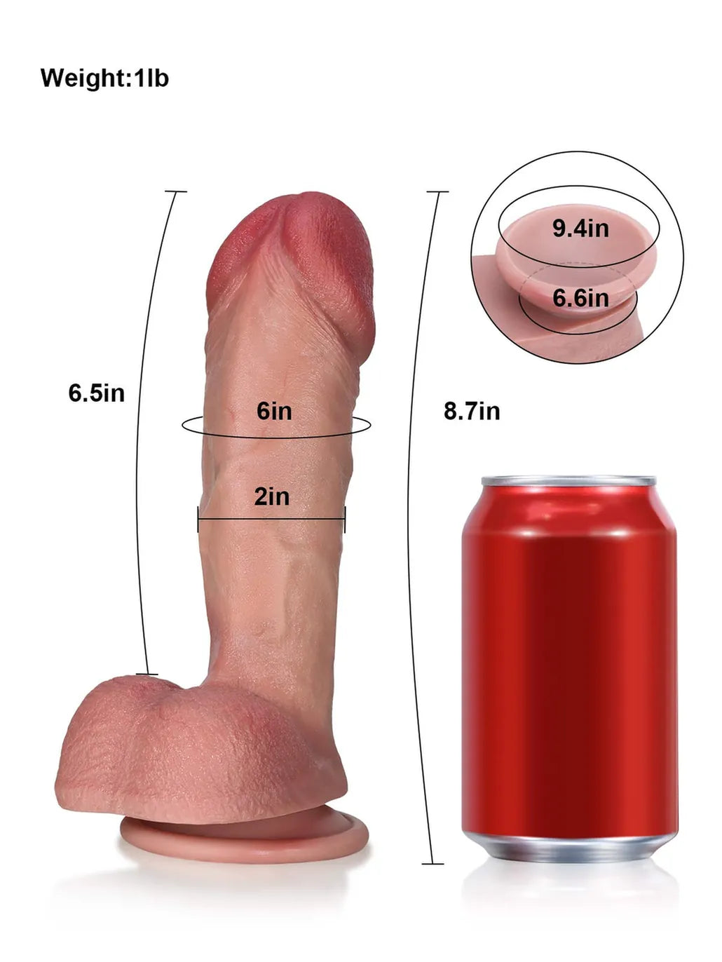 Cody | 8.7" x 2" - Realistic Soft Flesh Like Thick Short Fat Dildo