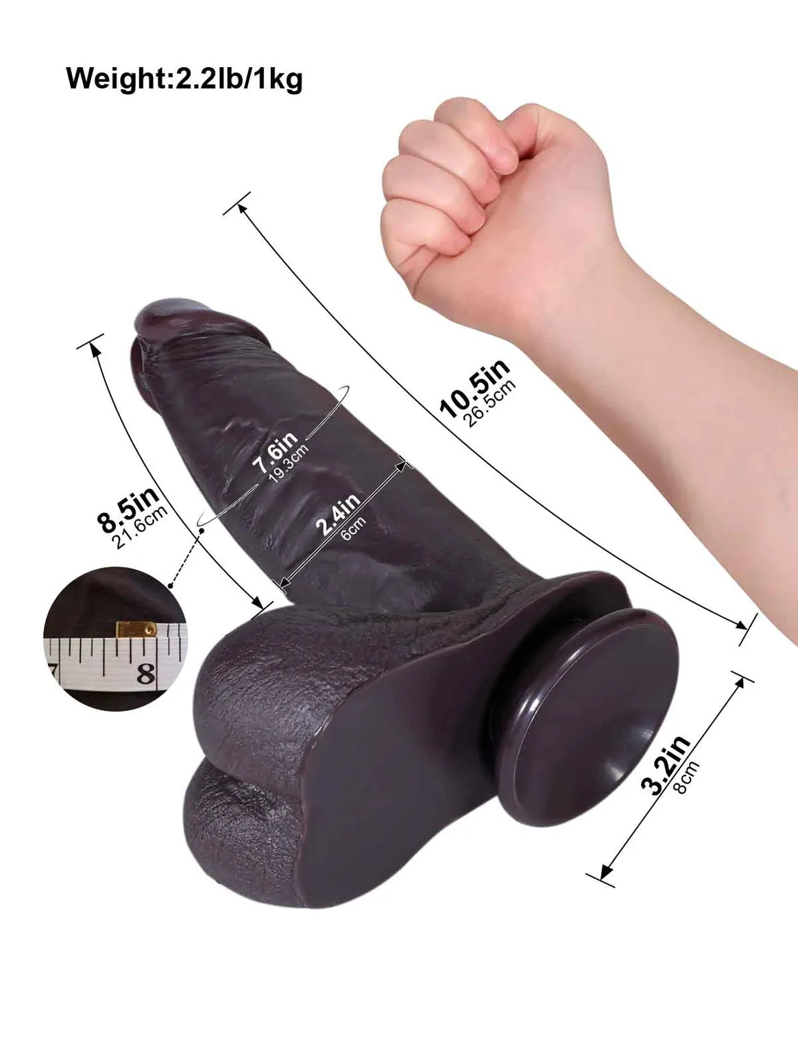 Reed | 10.5" x 2.4" Long Thick Realistic Dildo with Sliding Skin and Balls
