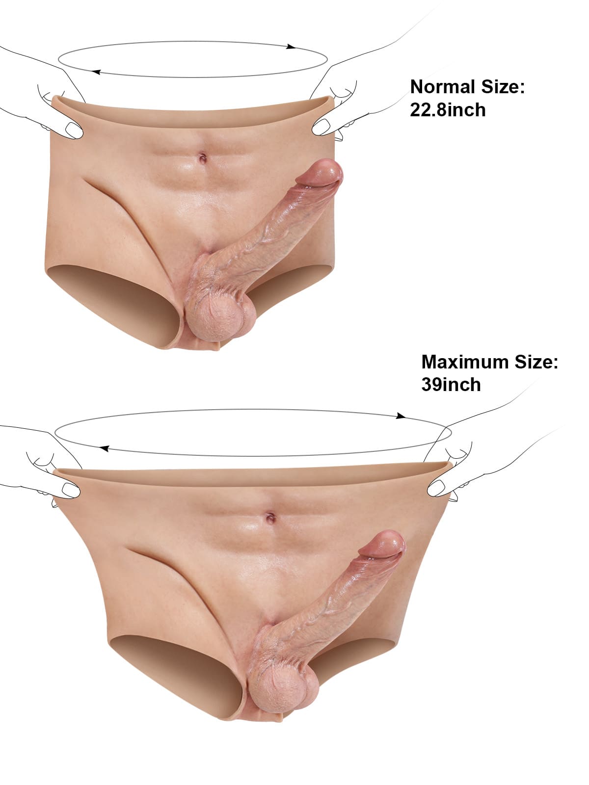 7.2" x 1.7" Strap Shorts Realistic Soft Cyber Skin Strap-On Dildo