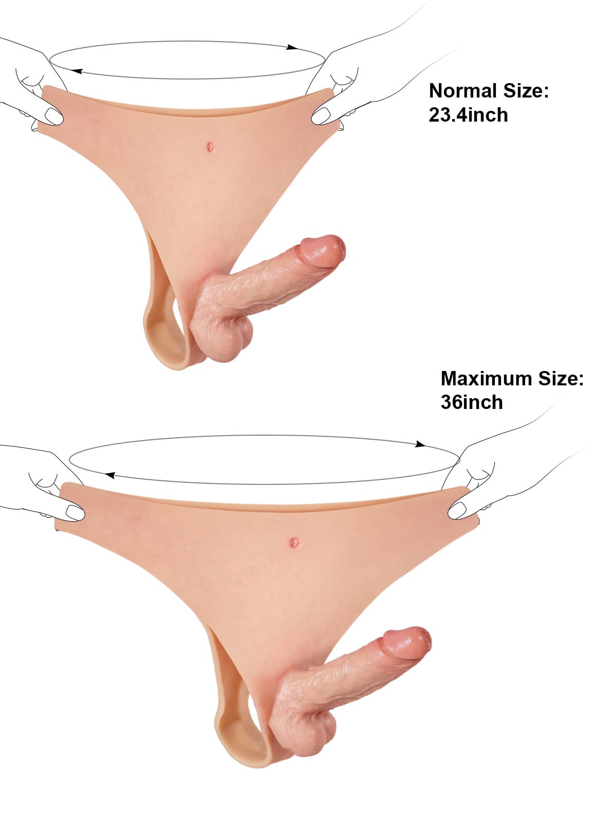 6" x 1.7" Realistic Life Like Soft Cyber Skin Strap On Dildo