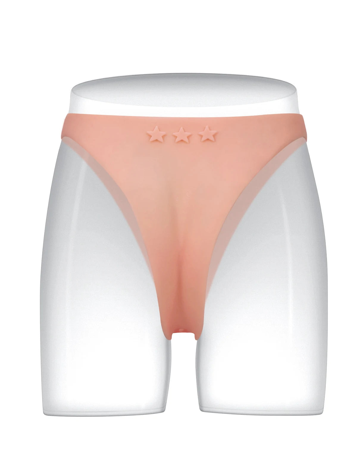 Casey | 6" x 2" Hollow Open Ball Platinum Silicone Wearable Strap On Hard / Soft Version Dildo