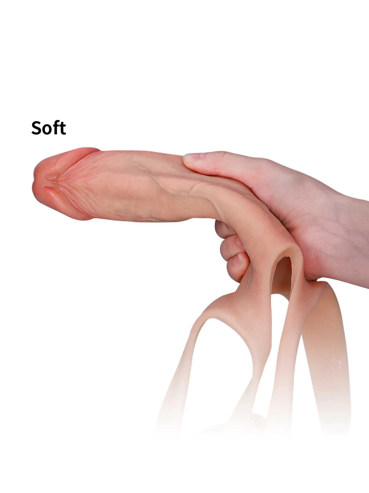 Seraphine | 8.3" x 2.2" Realistic Hollow Platinum Silicone Strap-On Dildo