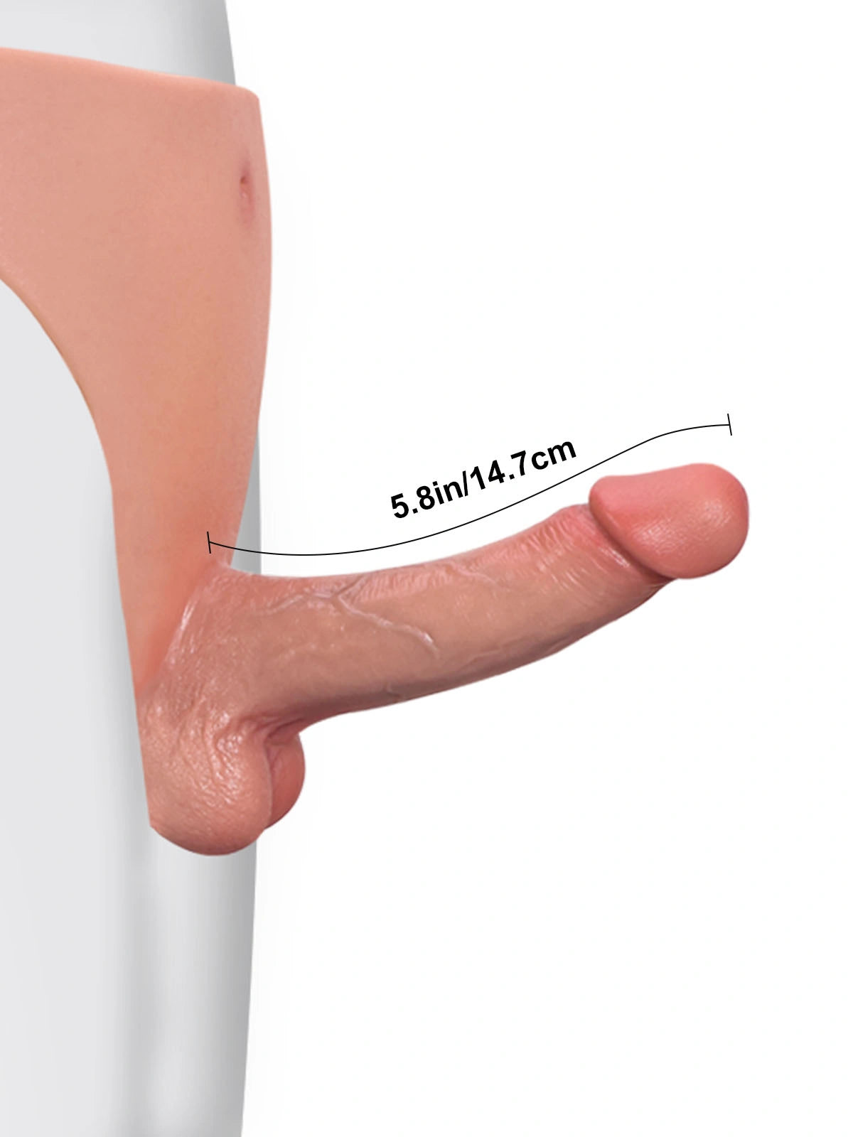 Arlo | 5" x 1.4" Lightweight Solid Strap On Dildo With Slim Secure Harness