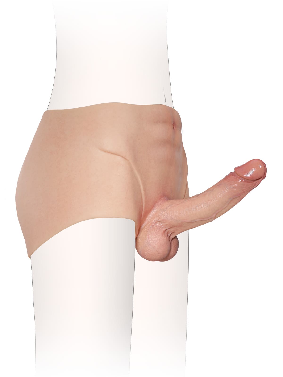 7.2" x 1.7" Strap Shorts Realistic Soft Cyber Skin Strap-On Dildo