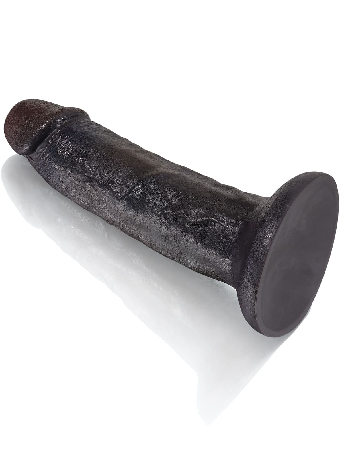 10" x 2.1" Black Soft Skin Huge Thick Dildo