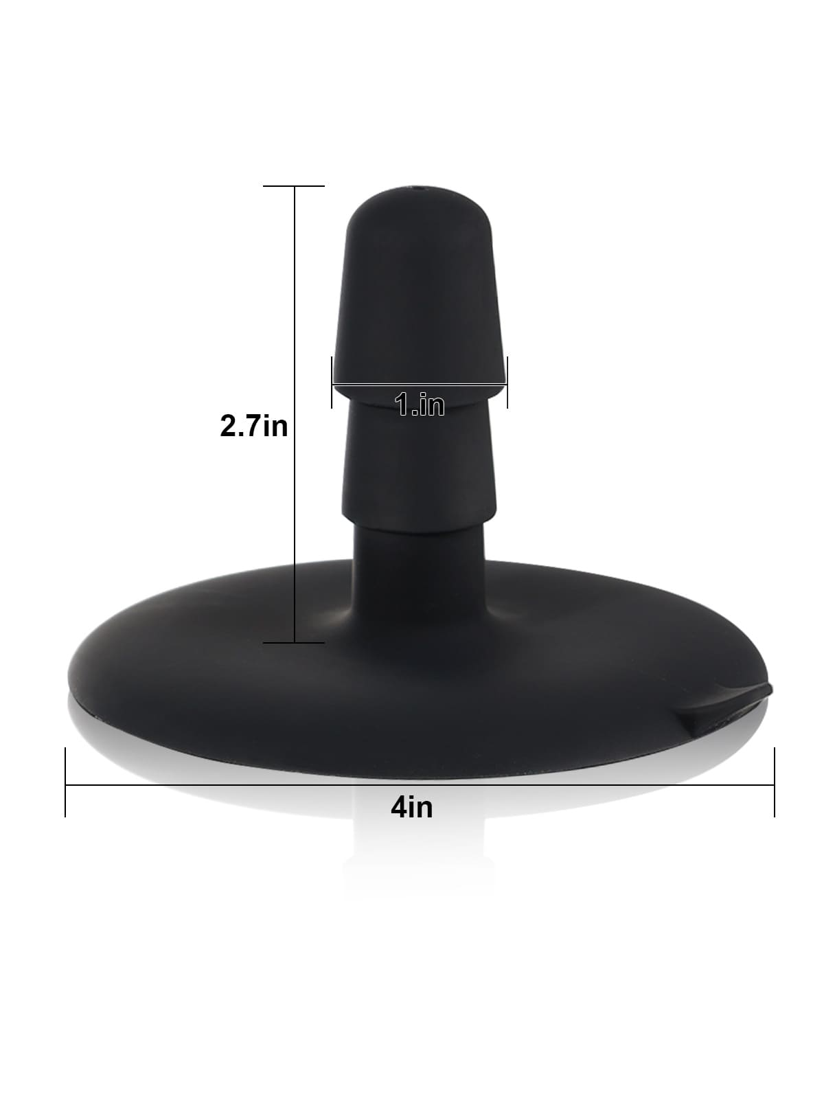 Patriot | 9.4" x 2" Black Sliding Skin Vac-U-Lock Dildo With Moving Balls & Suction Cup