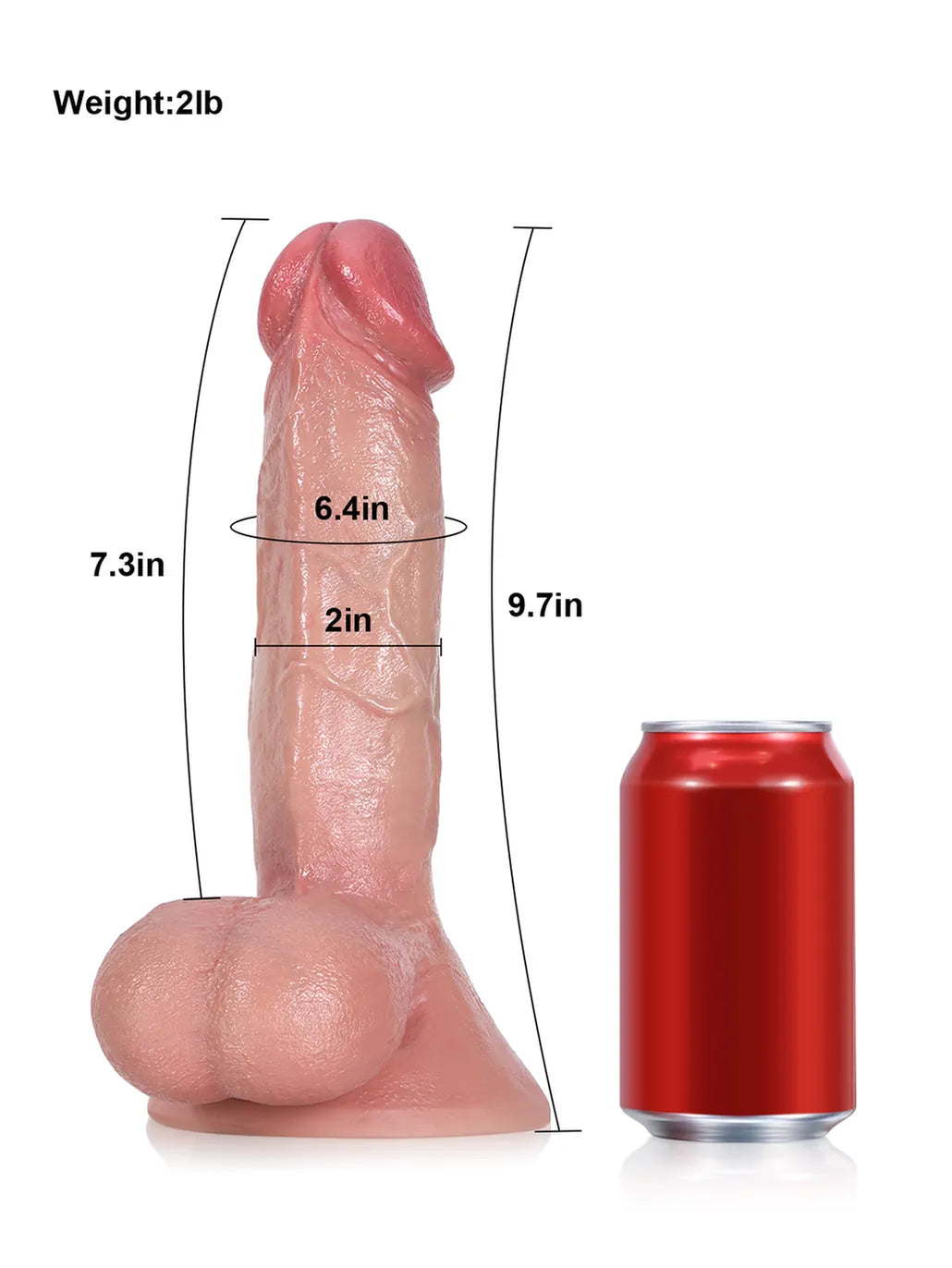 9.7" x 2" - Realistic Soft Dildo With Swinging Balls & Metal Keel Bendable