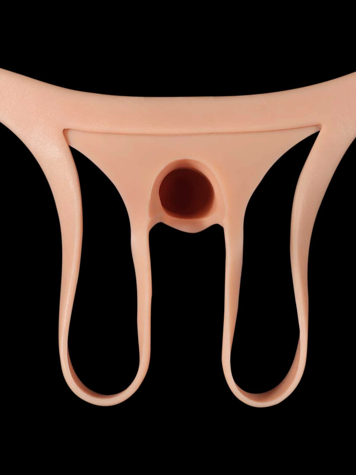 Emberfall | 7.5" x 2" Hollow Ultra Slim Open Ball Realistic Wearable Strap-On Dildo