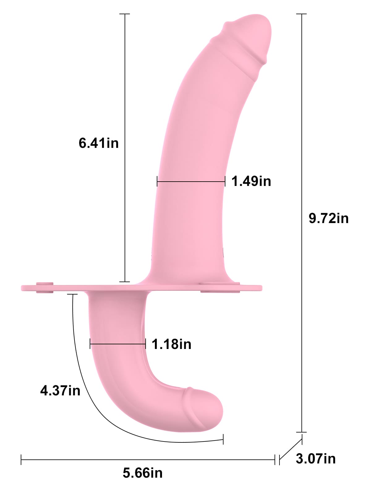 Lesbian  Vibrating Strap On 10 Frequency Vibration Strap On Dildo - Wireless Remote Control