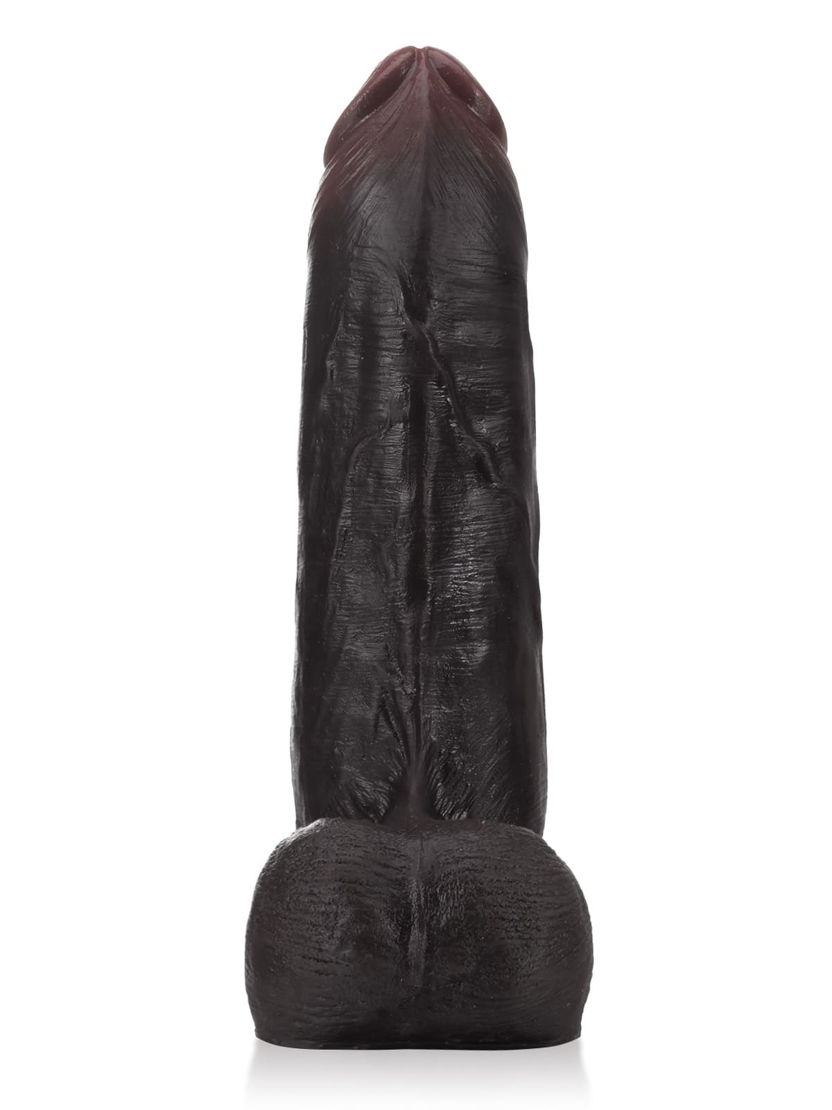 9" x 2" Black Sliding Skin Vac-U-Lock Dildo With Moving Balls  & Suction Cup