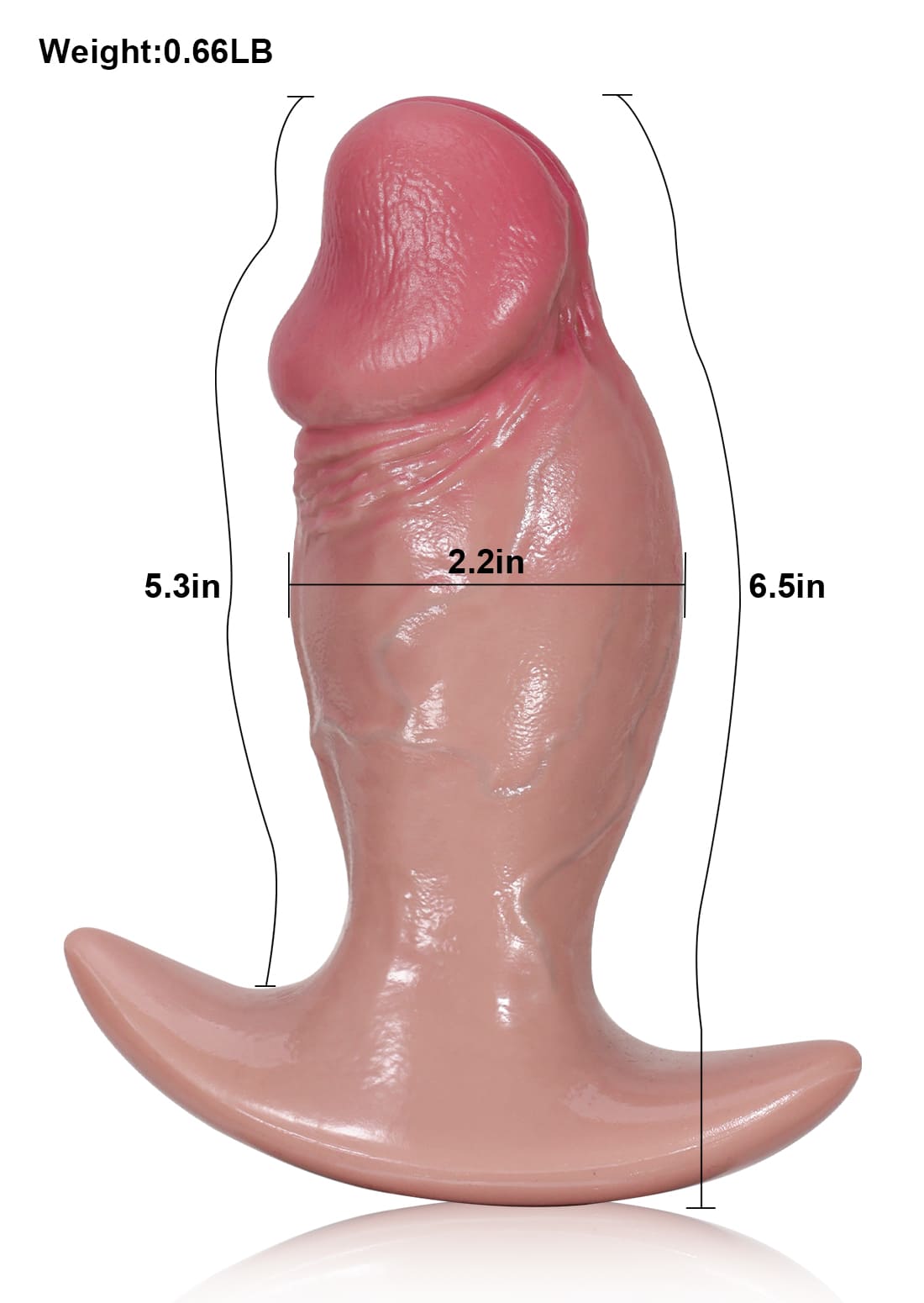 Adam 7" X 3" & 5.3" X 2.2" Size Best Realistic Soft Dildo Butt Plug
