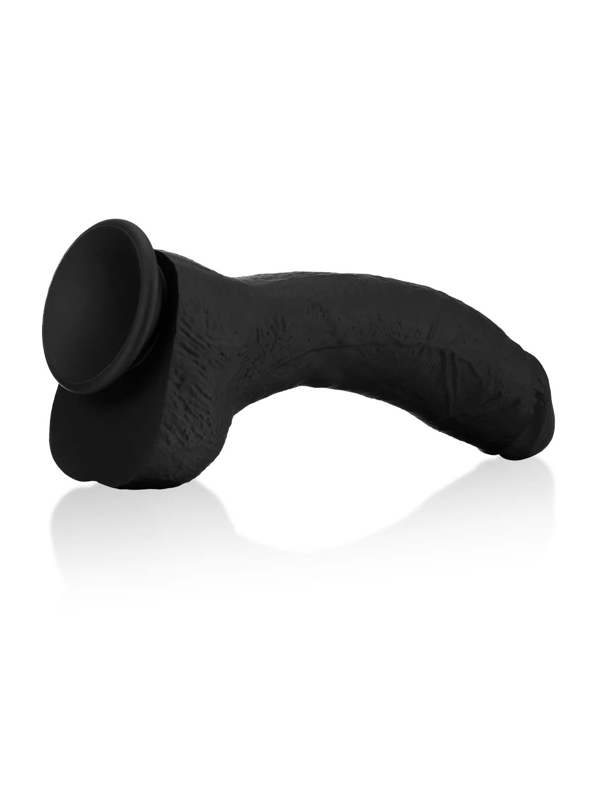 Dochtúir 10" x 1.6" Dildo Dual-Dlúis Ollmhór Dubh
