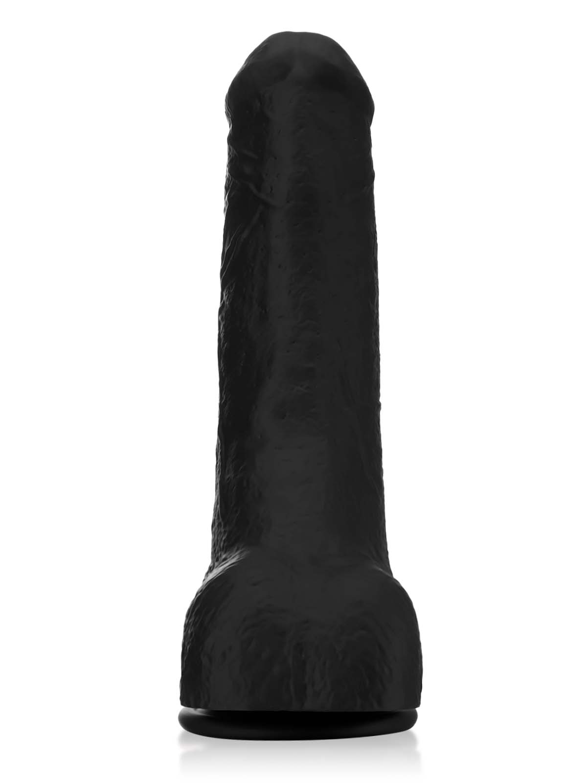 Dochtúir 10" x 1.6" Dildo Dual-Dlúis Ollmhór Dubh