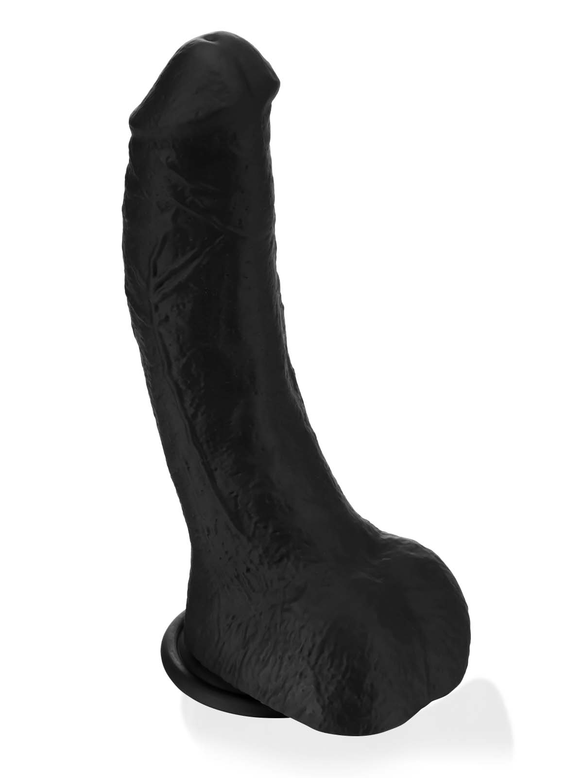 Dochtúir 10" x 1.6" Dildo Dual-Dlúis Ollmhór Dubh