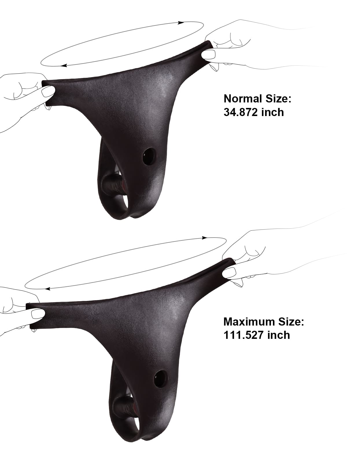 Black Silicone Strap-On with vibrating anal dildo For Suction Cup Dildo (Replaceable dildo not included)