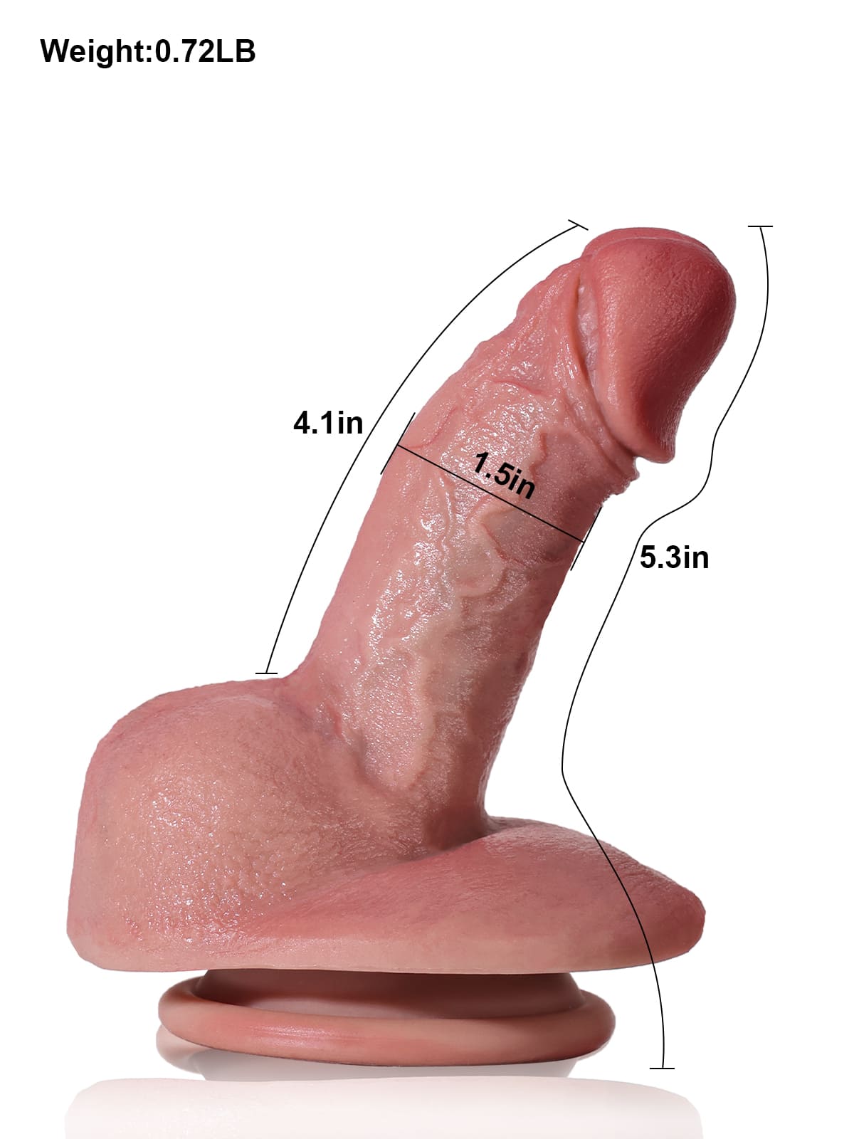 Callum 4.1" x 1.5" Brown So Small Thin Beginner Gay Dildo