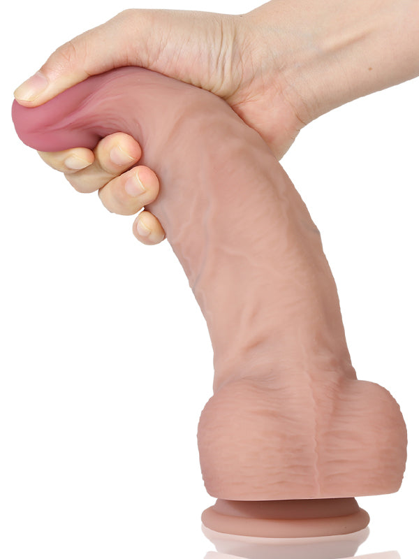 Bogann Smith 6" x 1.2" Feoil Cosúil le Bod Beag Dildo Le Liathróidí Saggy Luascadh